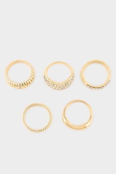 DeFacto Women's 5-Piece Ring Set H0816Axns
