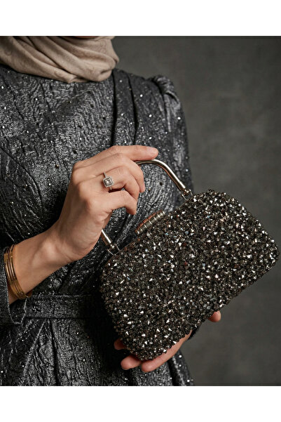 Çanta Trend Women's Crystal Stone Chain Long Strap Evening Dress Bag