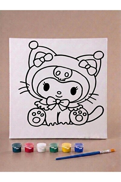 DCA SUPPLY STORE Çocuk Hobi Sanat Seti - Çizili Tuval Hazır Boyama Seti - Fır...