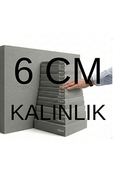 Simidil Design 32 DNS Sert Gri Sünger 60x40 cm Çok Amaçlı Plaka (1-15 cm) 32 ...