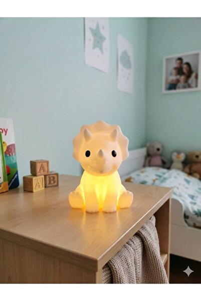 BASKIMARKETİM Unicorn Figür Sevimli Dinazor Led Pilli Gece Lambası