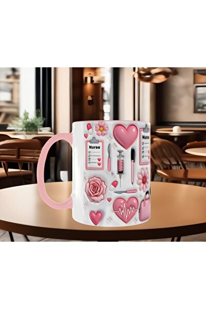 Mugs and love Kişiye özel NURSE HEMŞİRE baskı kaliteli porselen kupa