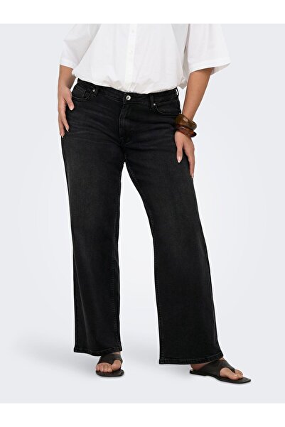 Only Carmakoma Jeans mit weitem Bein CARJULLES Niedrige Taille Weiter Beinsch...