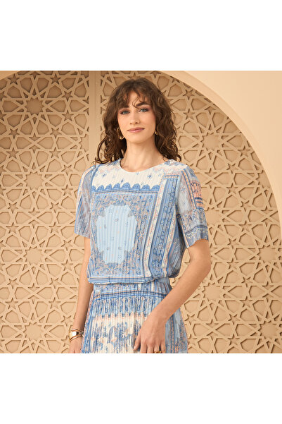 Generic Printed Pleated Top