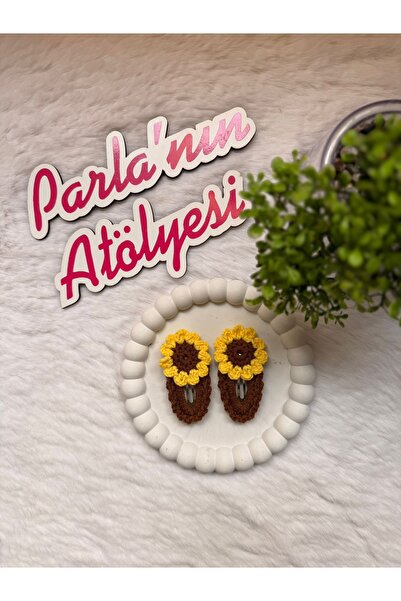 SOFT 2-dijelna kopča sa kopčom Pleteno si ručno rađeni pleteni suncokret