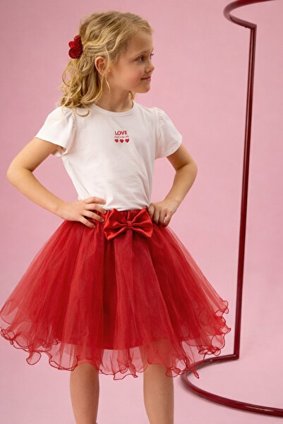 FESSHERA KİDS Fusta pentru fete cu talie elastică, elegantă, pentru 23 aprili...