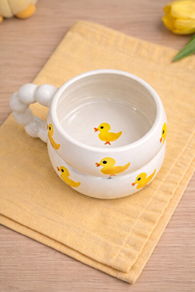 İZart كوب سيراميك مصنوع يدويًا بالكامل مع نقش على شكل حبوب، سعة منقوش لترًا، ...