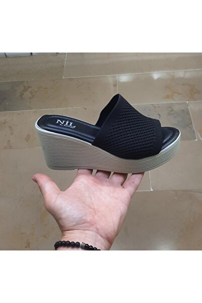 BRGL Ženska Platform đon visoka Puna peta komadna mekana pletenina Papuče