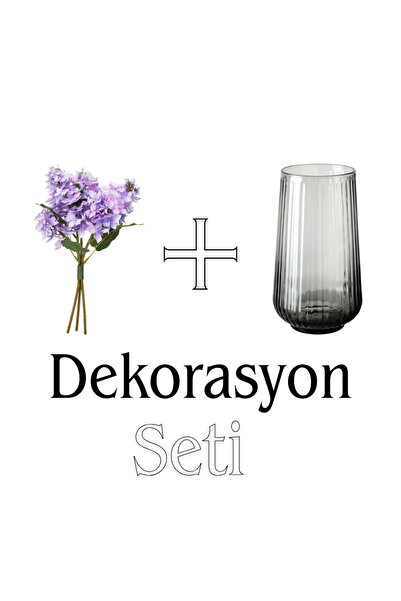 IKEA Dekorasyon Seti SMYCKA yapay buket , lila, 36 cm, iç-dış mekan + GRADVIS...