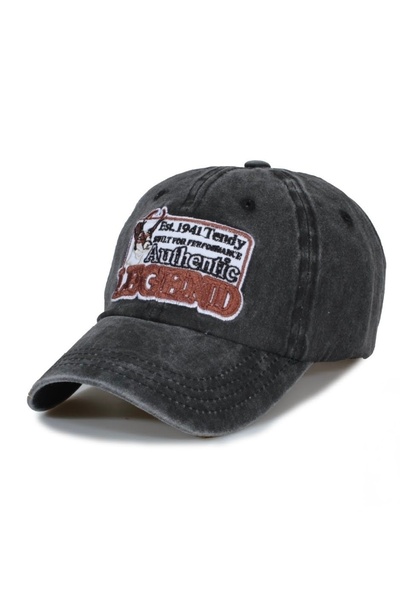 LUCEA Vintage Yıkamalı Authentic Legend Nakışlı Baseball Şapka – Unisex Ayarl...