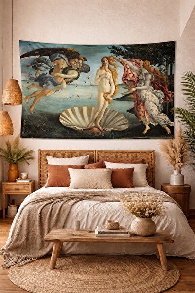 ALAMODECOR Venüs’ün Doğuşu (The Birth of Venus), Sandro Botticelli Duvar Örtü...