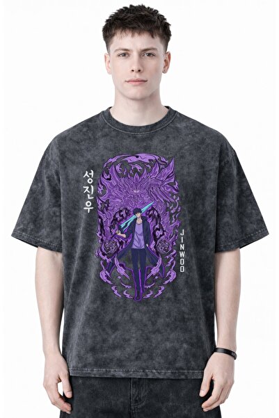 SEVBANO تي شيرت سولو ليفلينج أرايز سونج جين وو أنيمي مطبوع للجنسين كبير الحجم...