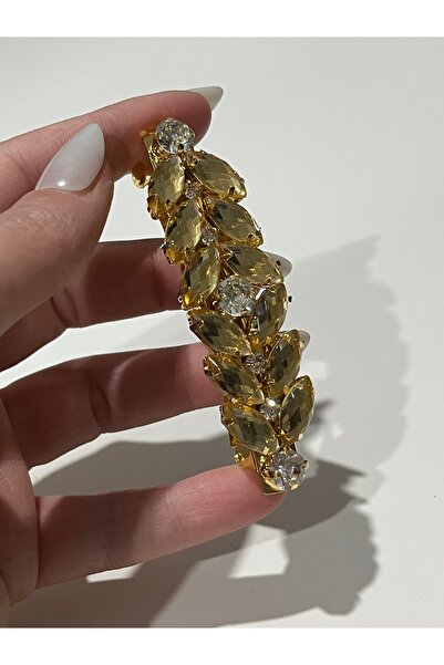 Twinssis Accessories مشبك أوتوماتيكي معدني من حجر الكريستال الكامل من لوكس