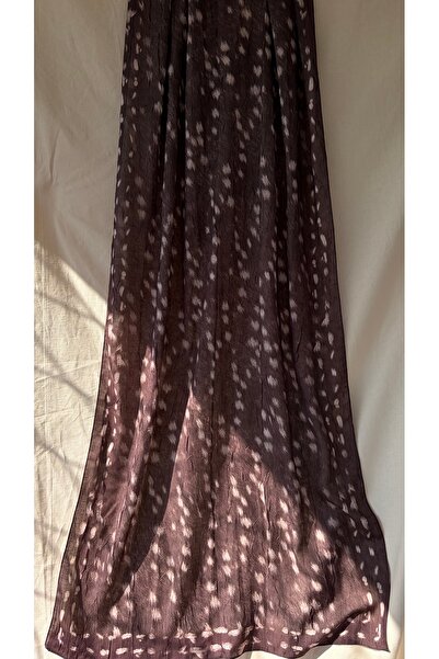 Mehru Scarfs Bambi Desen Kraş Acı Kahverengi Şal – Kaymaz Doku – Yazlık/Kışlı...