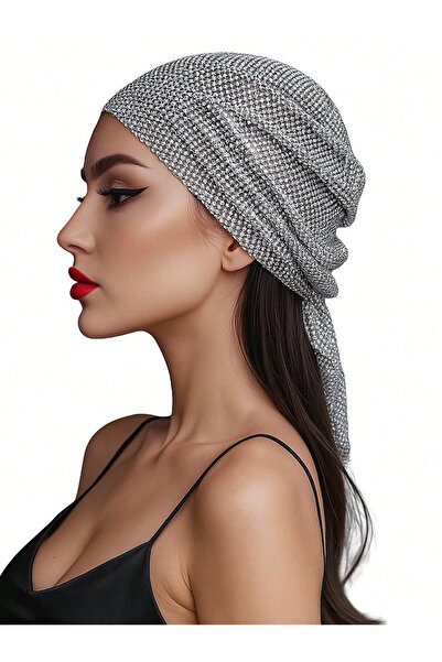 Veille Women's Stone Hairnet Bandana Crystal Stone Hair Accessory Bridal Fest...