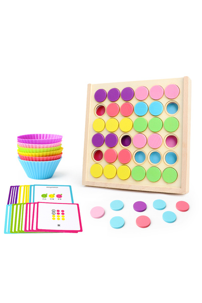Toybox لعبة الخرز الخشبية ذات الأوتاد، ألعاب تعليمية مونتيسوري لفرز الألوان و...