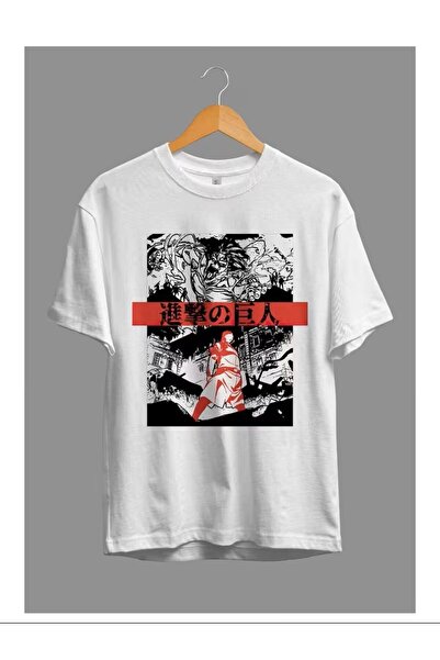 LAND MODA Tricou oversize Attack On Titan Titans Anime Character imprimat cu ...