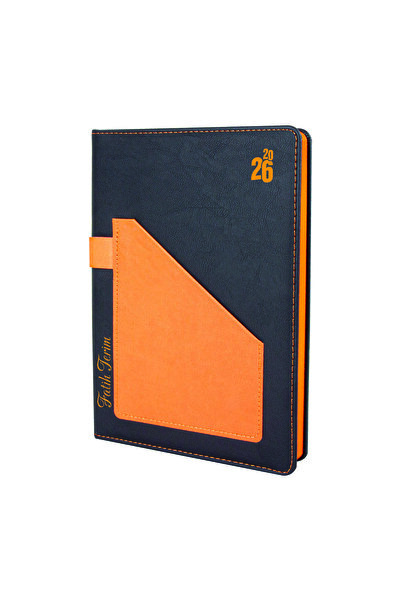 KAREAJANS Ajanda 2026 Turuncu Cepli.. İster Kişiye Özel .. İster Firmana Özel