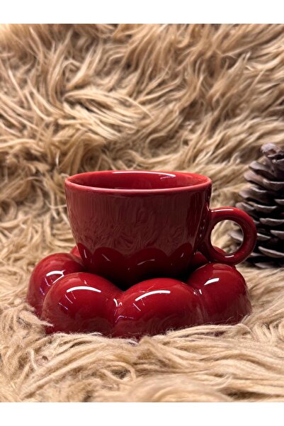 DREAM HEDİYELİK Papatya Tasarım Kahve Fincanı ve Altlığı– Modern Tasarım – De...