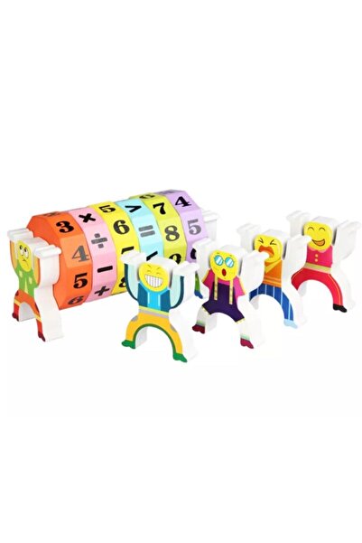 Toybox Wooden Rolling Toy Montessori Math Learning Cube for Kids, Colorful Ed...