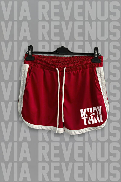 Vordevia Muay Thai Printed with Strips on the Sides Piped Detail Women's Spor...