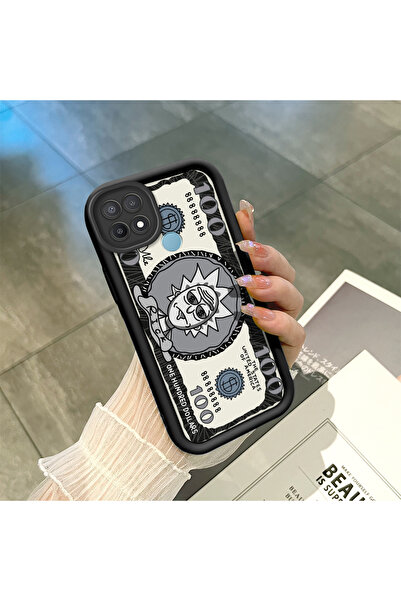 ucuc حافظة سيليكون سوداء متوافقة مع هاتف اوبو A15/A15S، مقاومة للصدمات، نمط ك...