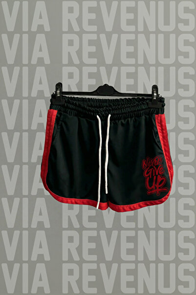 Vordevia Never Give up Printed Women's Sports Running and Fitness Shorts with...