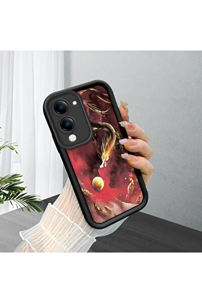 ucuc حافظة سيليكون سوداء متوافقة مع Vivo Y04/Y19/Y29S، مقاومة للصدمات، نمط ال...