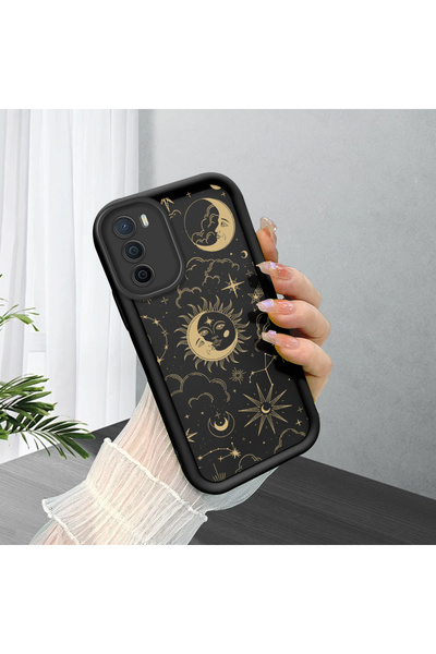 ucuc Oppo A16/A16S Uyumlu Siyah Silikon Kılıf Darbeye Dayanıklı Kamera Koruma...