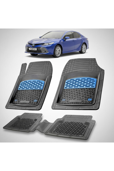 TEAMCAR Πατάκια δαπέδου συμβατά με Toyota Camry XV70 Sedan 2017-2020 | Μπλε
