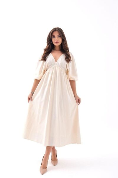 Hiccup Rochie midi cu decolteu în V și mâneci trei sferturi JANES