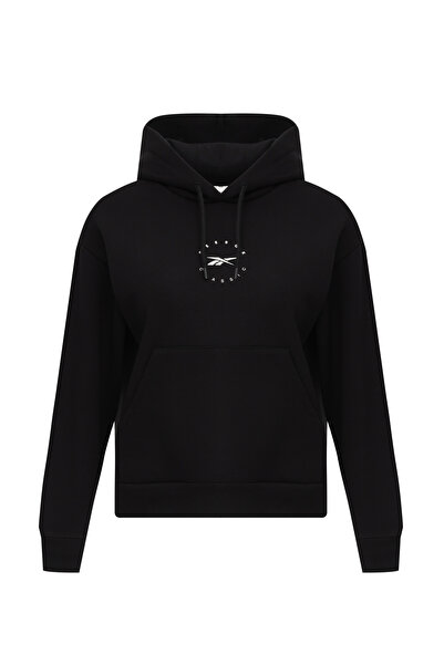 Reebok Q3 IDE FLEECE HOODIE Siyah Kadın Sweatshirt