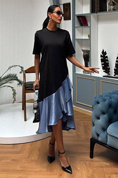 Hiccup JANES Midi haljina sa volanima U blok bojama