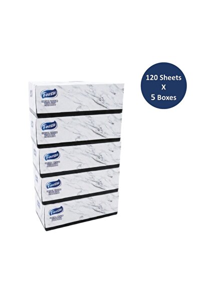 Finesse Daily Care Facial Tissue - Pack of 5 Boxes X 2 Ply
