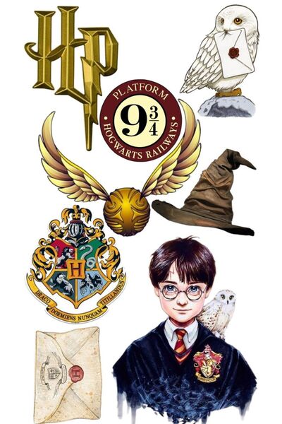 telaşe memuru Harry Potter Pasta Süsü - Harry Potterlı Yenilebilir Pasta Resm...