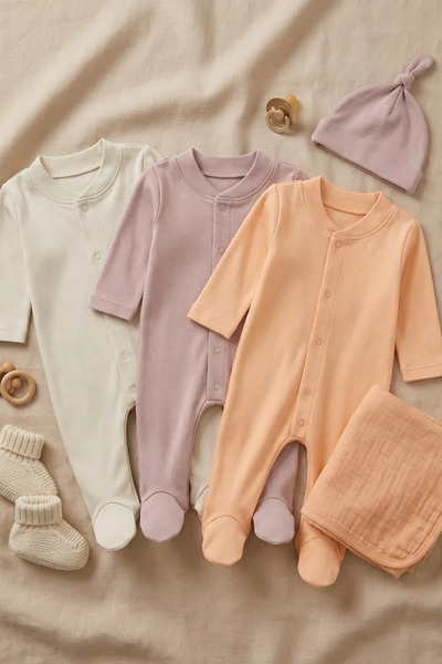 thechild baby collection طقم بدلة للمواليد الجدد مكون من 3 قطع |   أكمام طويل...