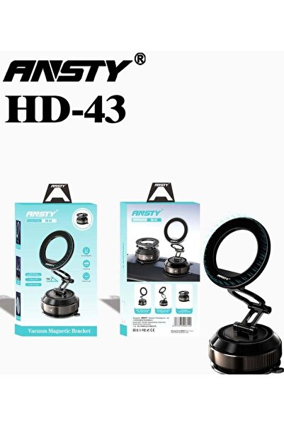ANSTY HD-43 Magnetic Car Phone Holder - Strong Suction & Stability, 360° Rota...