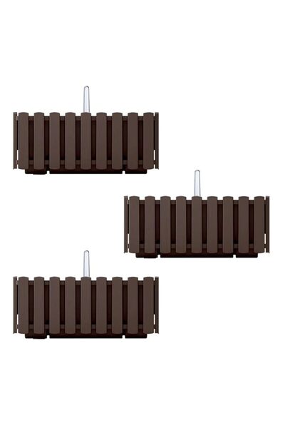 Prosperplast Set 3 jardiniere decorative cu suport metalic, sistem irigare,​​...