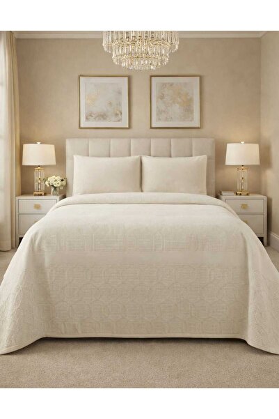 Taç New Season Double Jacquard Pique Set Linora Ecru