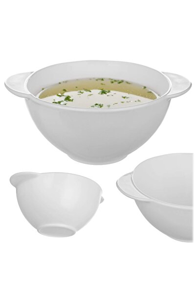 KADAX Bol 500ml pentru supă, borș, ramen, bol Bouillon, sticlă, alb