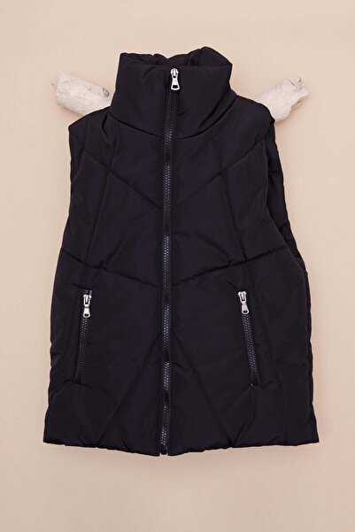 Fulla Moda Zippered Stand Collar Girl's Puffer Vest