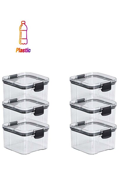 Generic Set of 6 pieces 460ML Airtight Food Storage with Lid