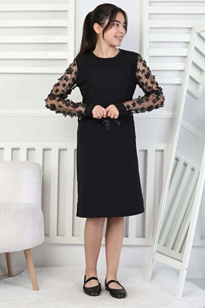 NEWKİDS Pachet de curea tul cu detalii la mânecă elastic Rochie din material ...