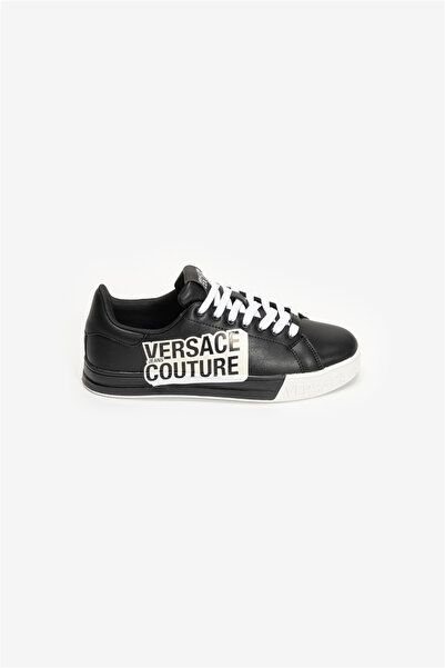 VERSACE JEANS COUTURE Leatherpu Erkek Sneaker Siyah