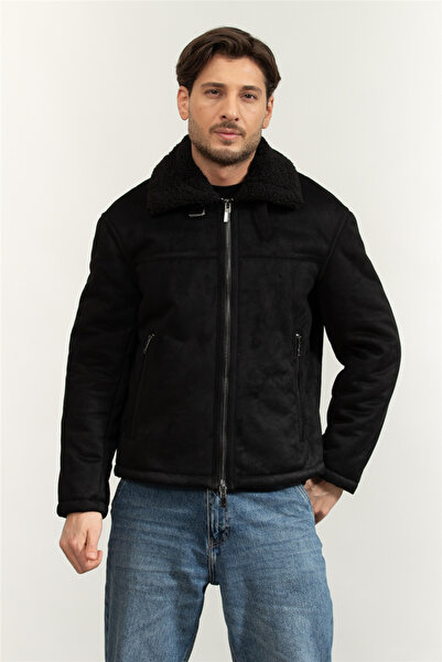 Armani Exchange Suede Logo Regular Fit Mono Collar Coat Men's Coat 6Dzb03 Ze1...
