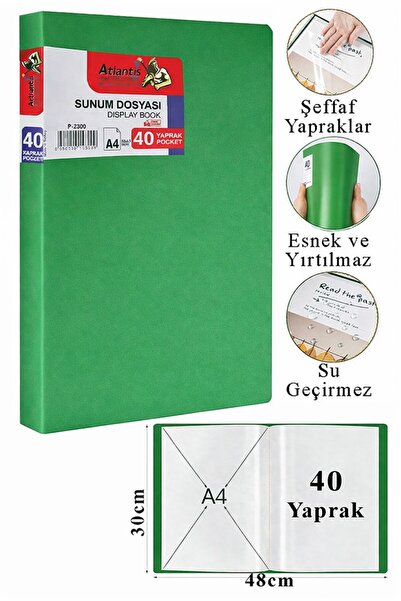 Artlantis Sunum Dosyası 60 lı 1 Paket Poşet Dosyalı Katalog Dosyası 60 Poşetl...