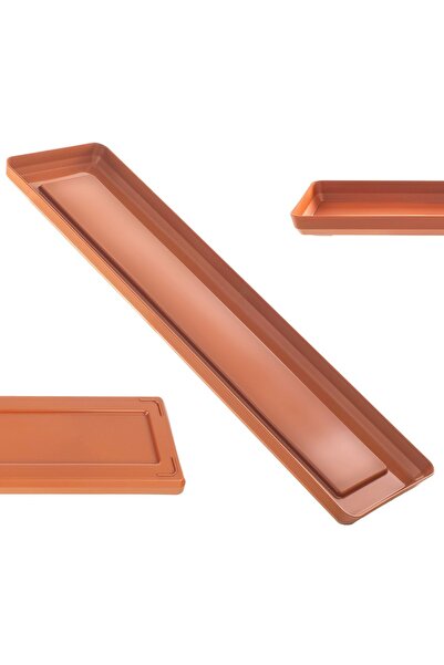 KADAX Suport pentru ghiveci de flori, tavă dreptunghiulară, 50 cm, culoare ro...