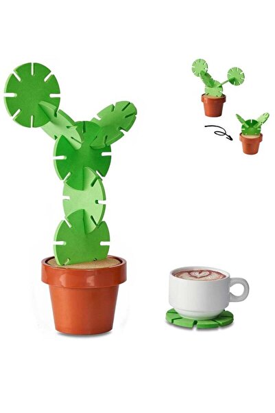 Arabest Cactus Coasters for Coffee Table Funny Coasters Set of 6 Pieces for D...