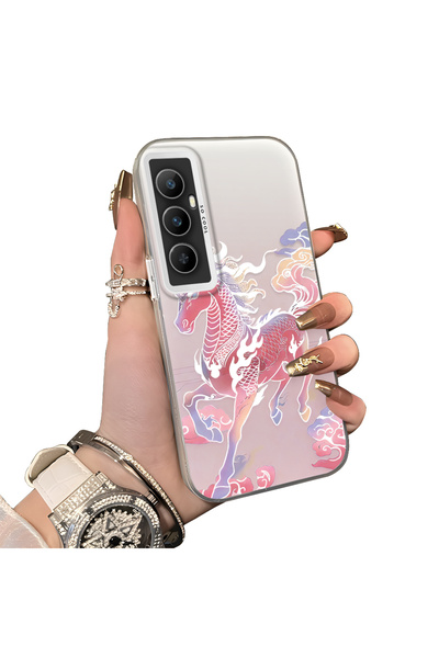 ucuc حافظة حماية للعدسات من السيليكون الصلب أكريليك متوافقة مع Realme C65 4G،...