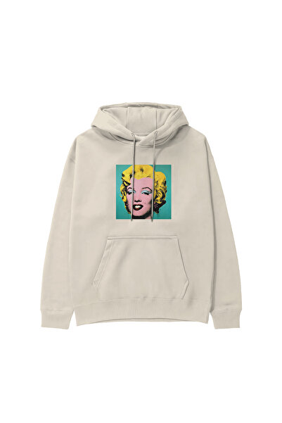 The Lucid Lab Andy Warhol / Marilyn Monroe Blue Hoodie - Cream
